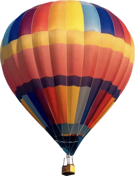 Luchtballon, het beeld van Level Up Club voor groei